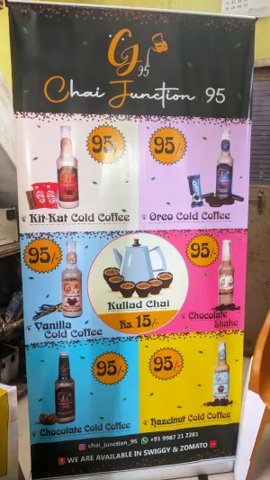 Rollup Standee in use