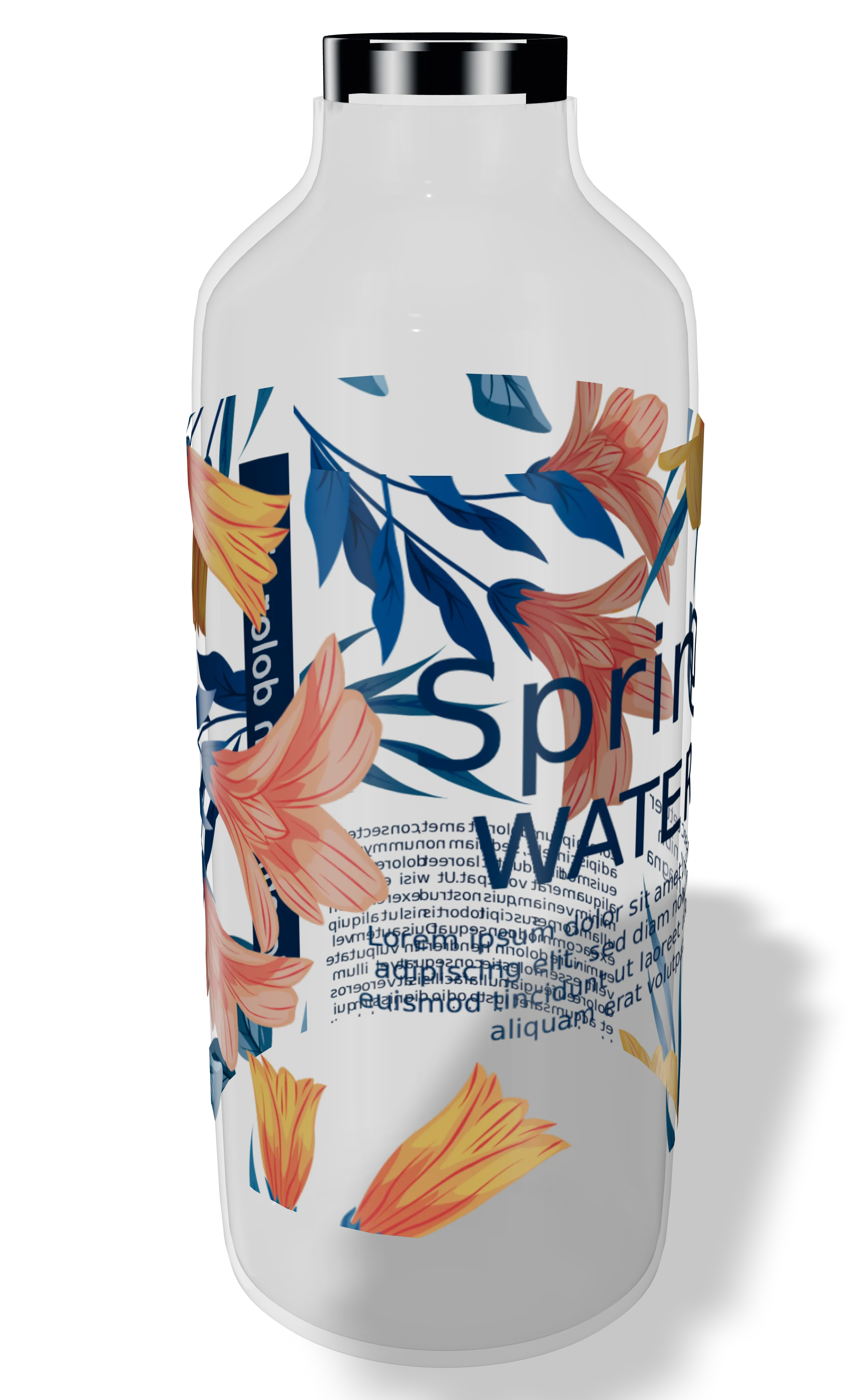 Custom Bottle Print detailed render